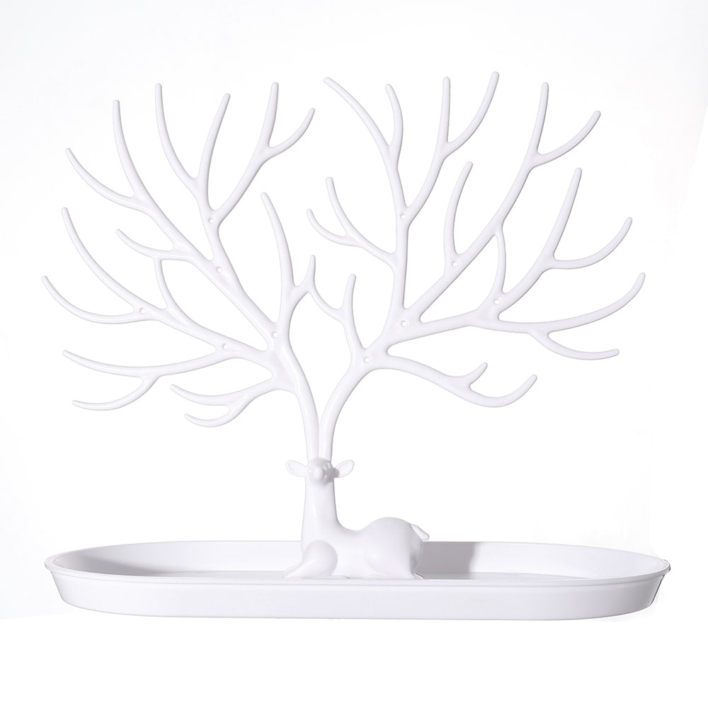 Jewelry stand and tray - White