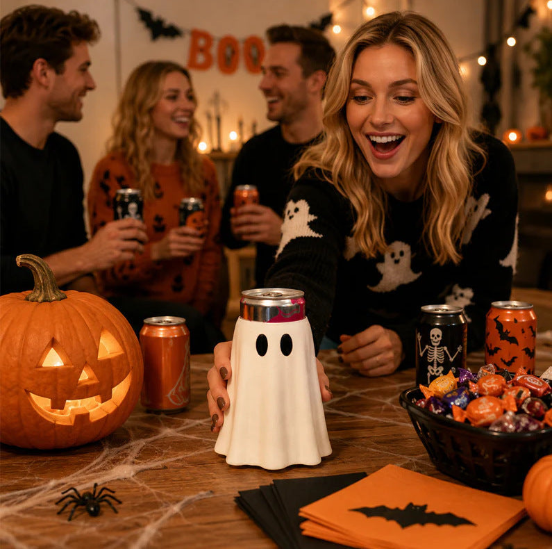 Portable And Practical Halloween Ghost Can Rack