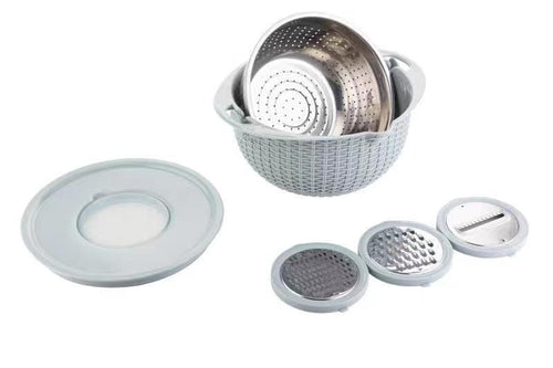 Kitchen Fruit Tray Removable Double Layer Fruit And Vegetable Basin Draining