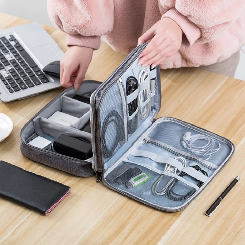 Electronics Organizer Travel Cable Organizer Bag Waterproof Portable