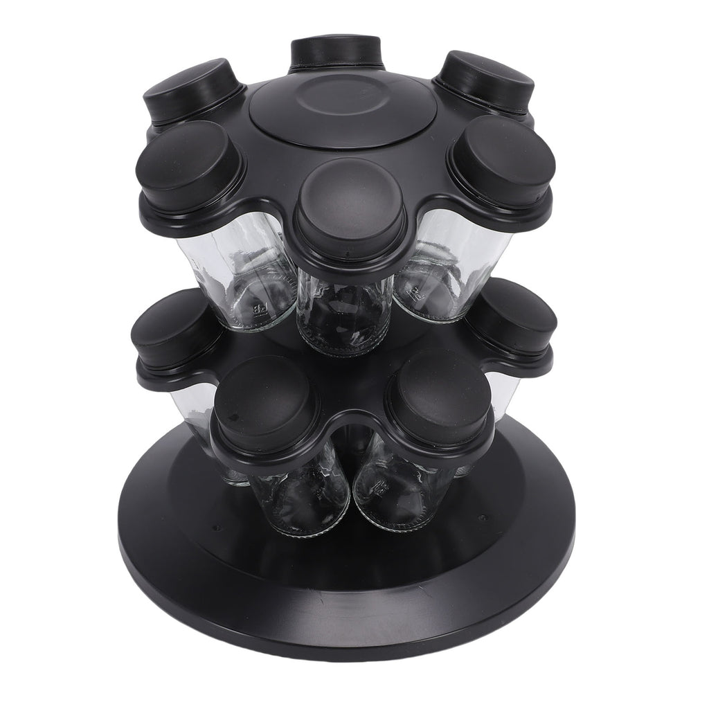 Revolving Countertop Seasoning Bottle Rack Organizer Kitchen Rotating Seasoning