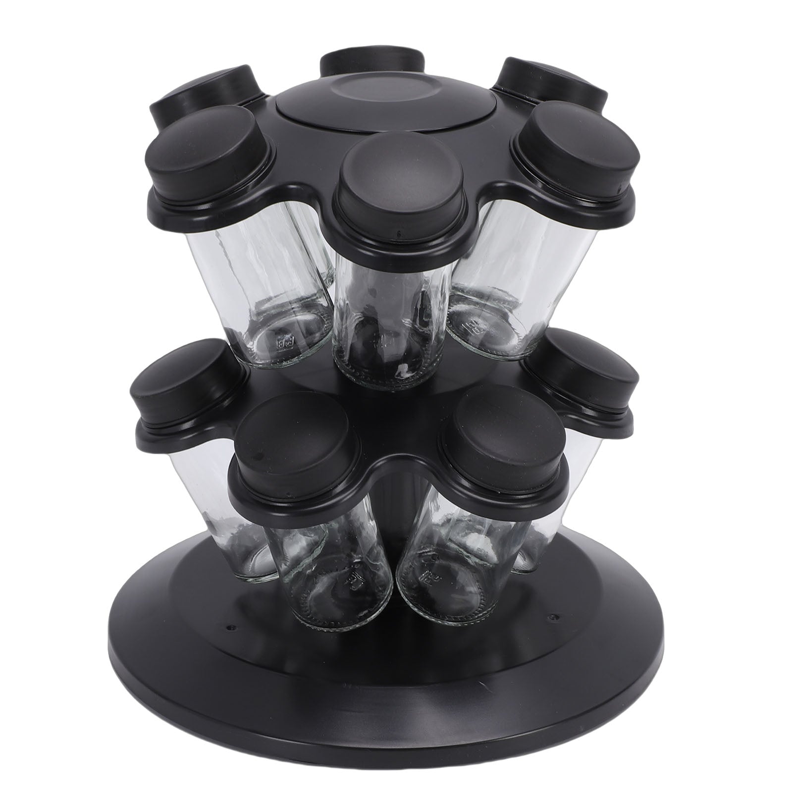 Revolving Countertop Seasoning Bottle Rack Organizer Kitchen Rotating Seasoning