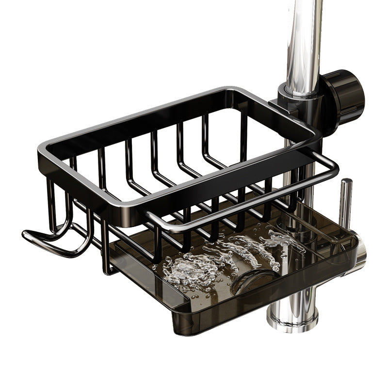 Kitchen Space Aluminum Sink Faucet Storage Rack Dishwasher Vegetable S