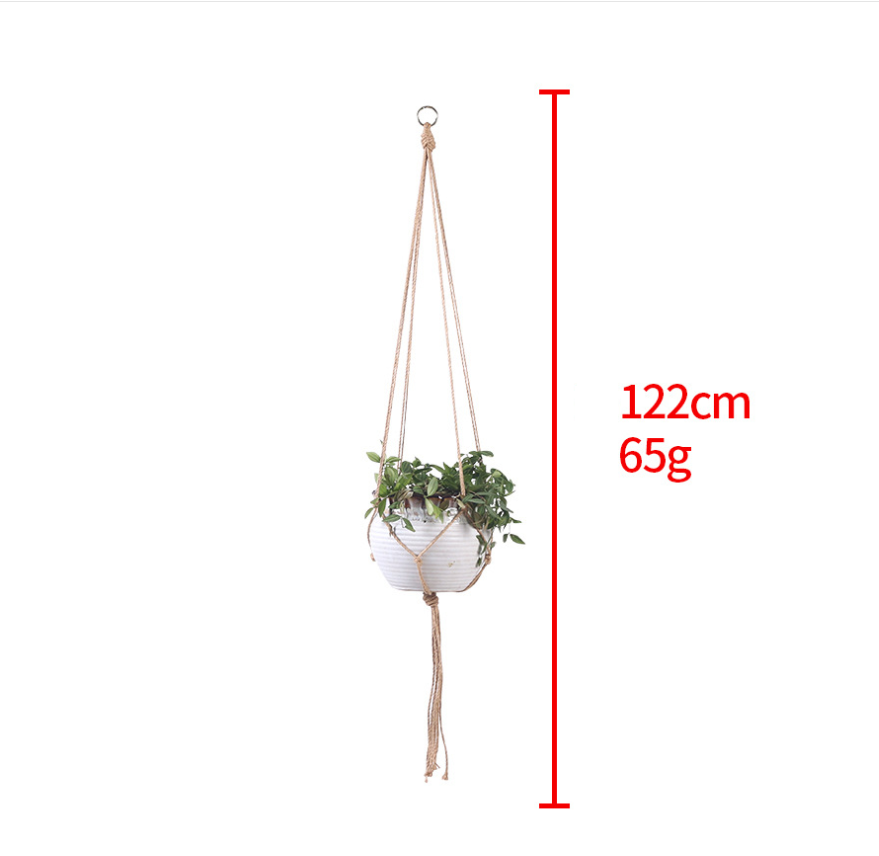 Hand-Woven Plant Hanging Basket Cotton Rope Sling Basket