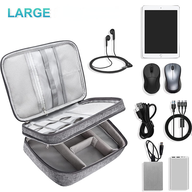 Electronics Organizer Travel Cable Organizer Bag Waterproof Portable