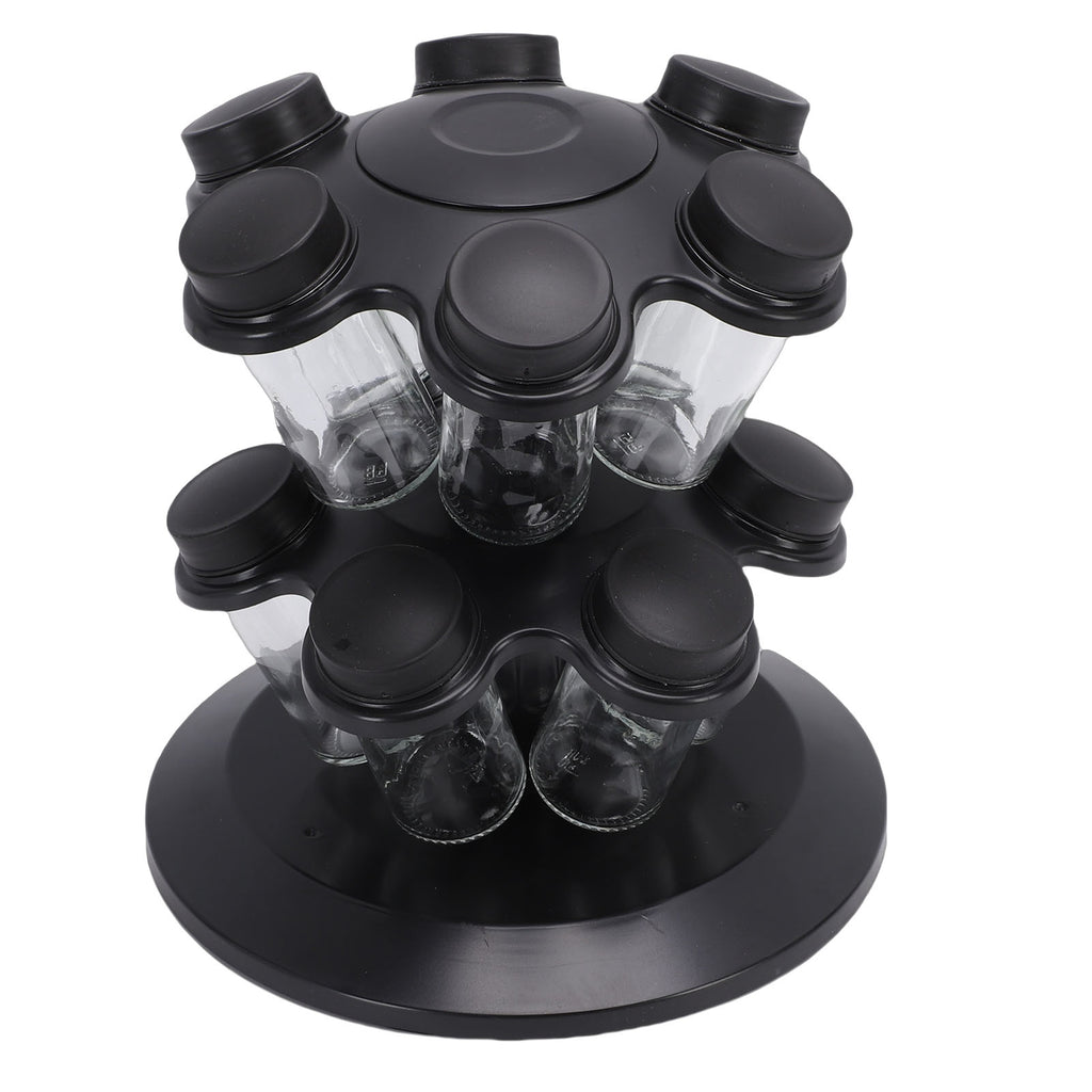 Revolving Countertop Seasoning Bottle Rack Organizer Kitchen Rotating Seasoning