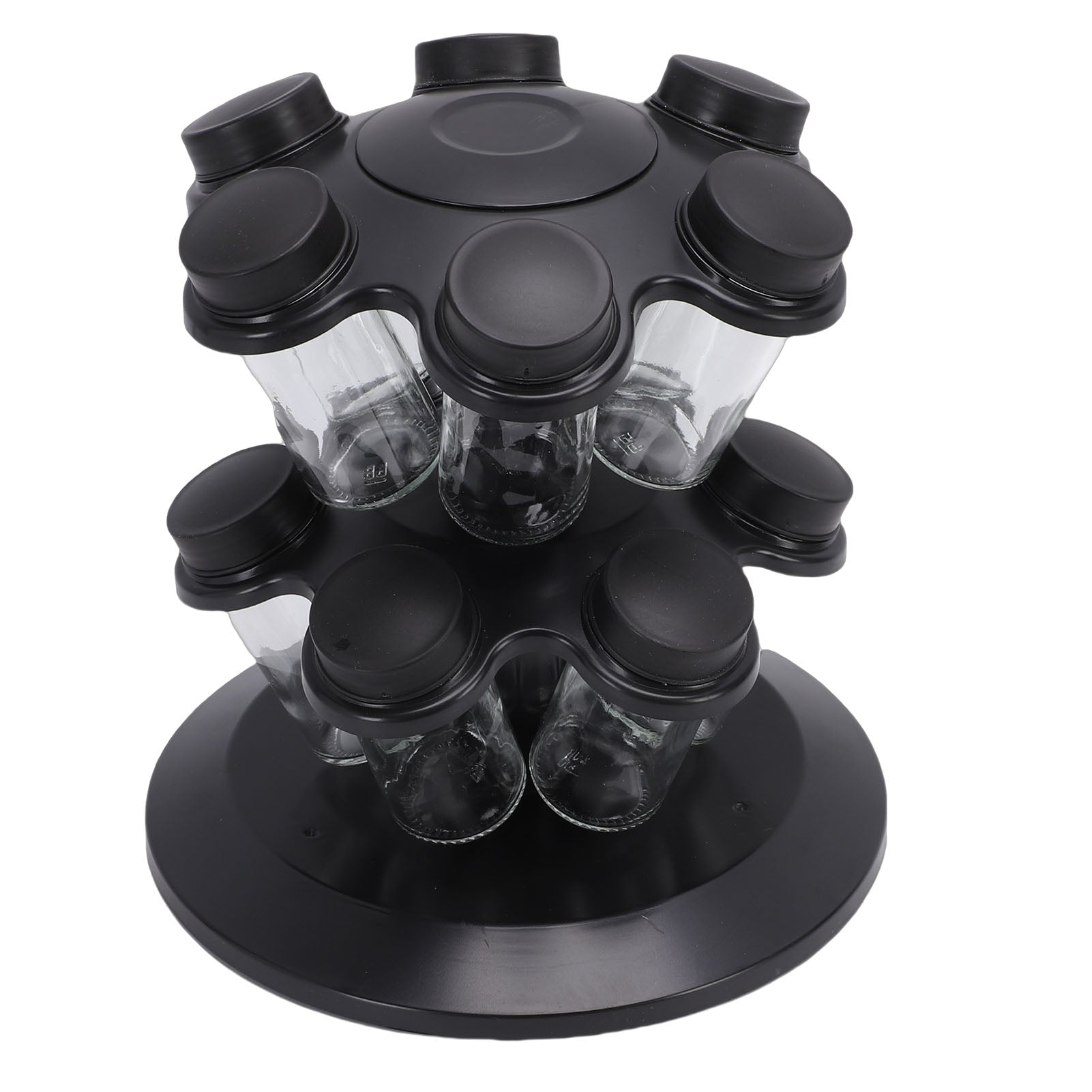 Revolving Countertop Seasoning Bottle Rack Organizer Kitchen Rotating Seasoning