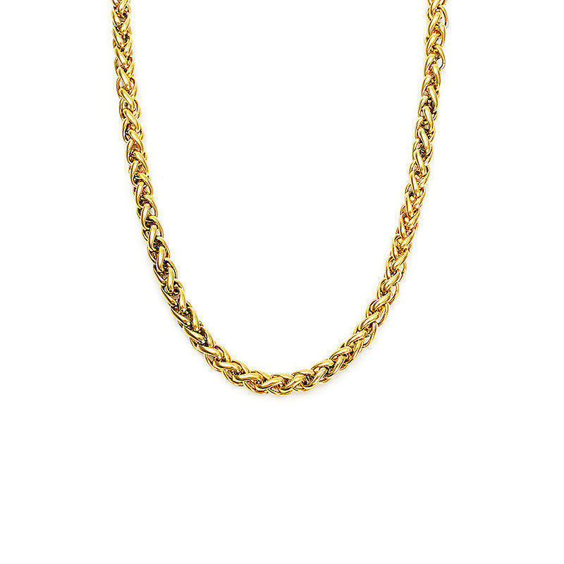 Men'S Simple Titanium Steel Flower Basket Necklace