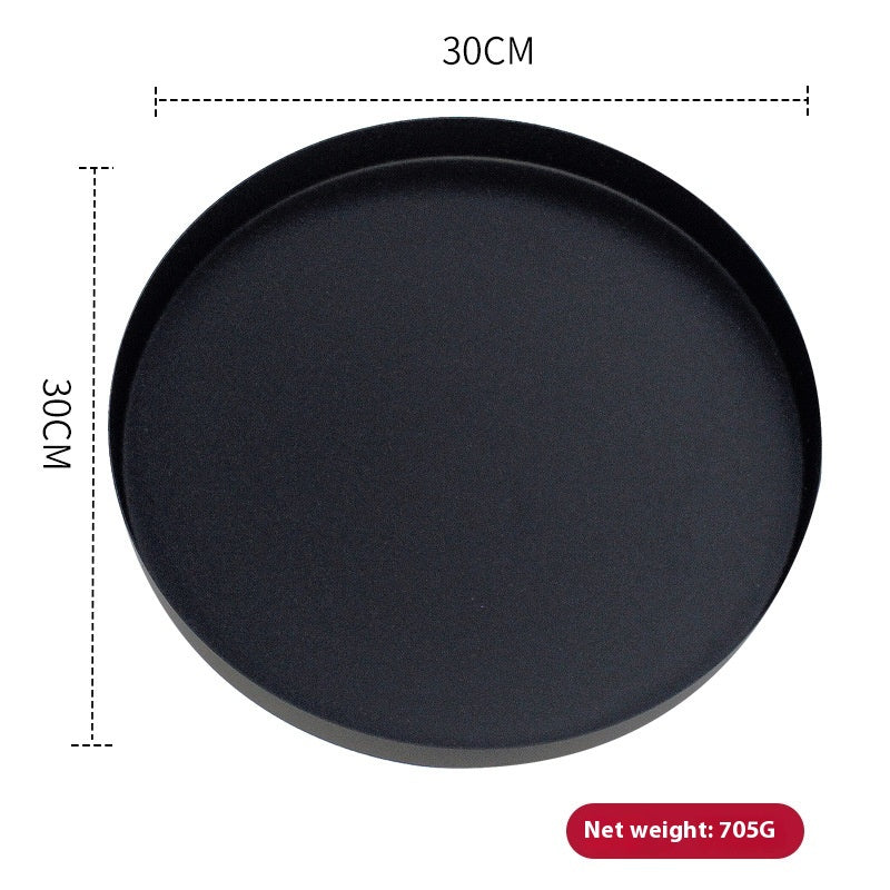 Golden, Round Stainless Steel Plate Household Jewelry Storage Tray