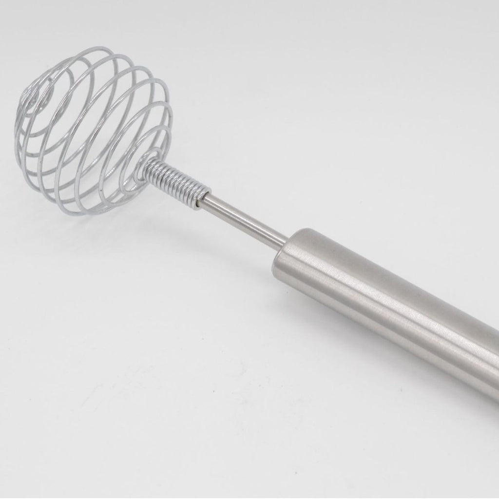 Wooden-Handled Kitchen Utensil Egg Beater Manual