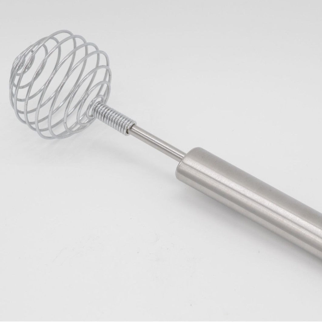Wooden-Handled Kitchen Utensil Egg Beater Manual