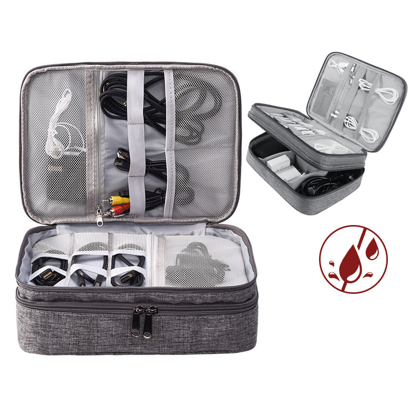 Electronics Organizer Travel Cable Organizer Bag Waterproof Portable