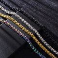 Men'S Simple Titanium Steel Flower Basket Necklace