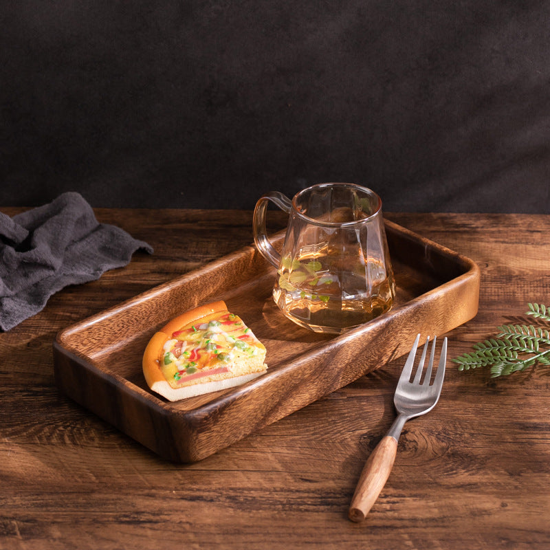 Household Fruit Plate Wooden Storage Tray