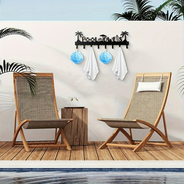 Wall-Mounted 8-Hook Towel Storage Rack