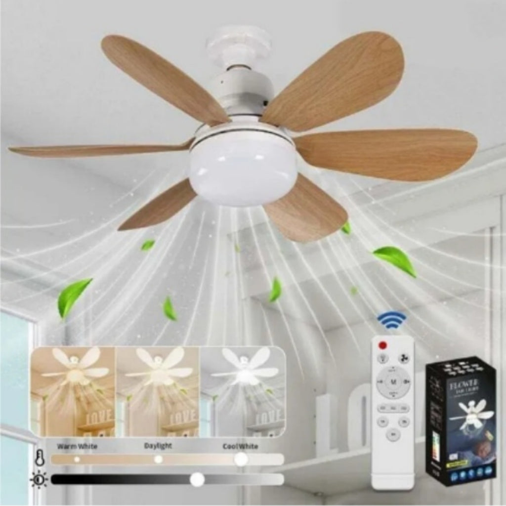 Home Silent Small Fan Light Intelligent Ceiling Fan