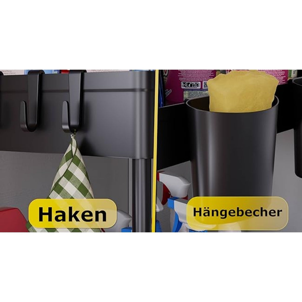 Kitchen Organizer: 2-Tier Under-Sink Shelf With Hooks And Cups, Spice Rack,