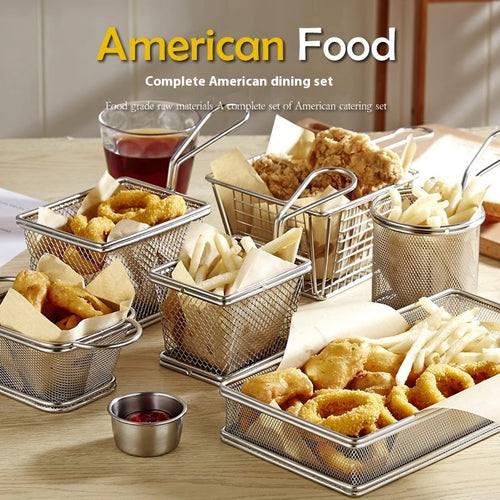 304 Stainless Steel Chips Basket Mini Frying Basket