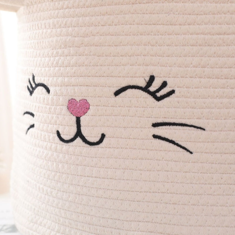 Hand-Woven Cotton Thread Storage Storage Basket
