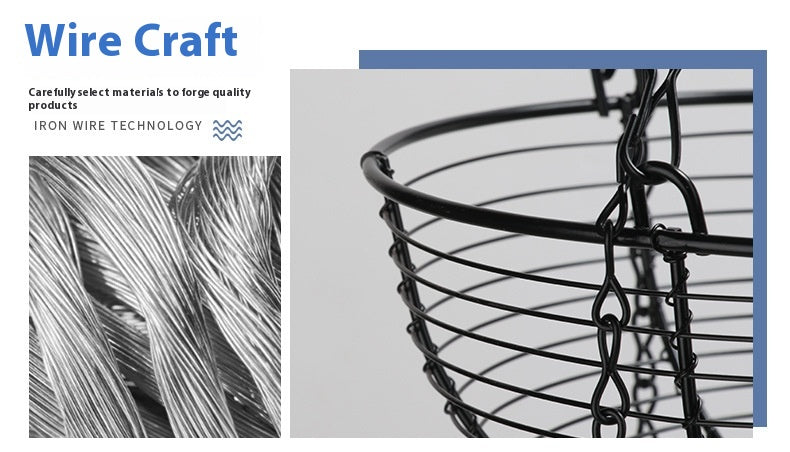 European Iron Fruit Basket Creative Three-Layer